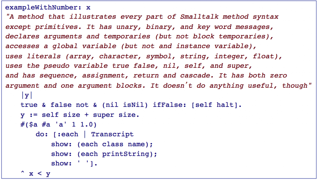 Smalltalk Syntax